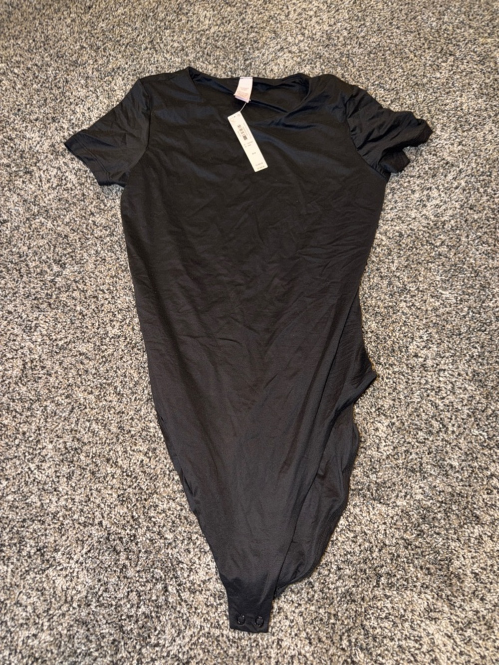 Victoria's Secret Black Short Sleeve Bodysuit